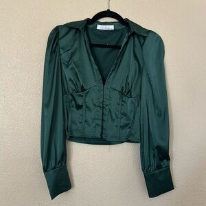 Woman’s Long Sleeve Corset Top